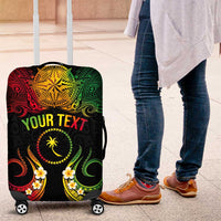 Personalised Chuuk Independence Day Luggage Cover Polynesian Tattoo and Plumeria Reggae Color LT03 Reggae - Polynesian Pride