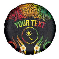 Personalised Chuuk Independence Day Spare Tire Cover Polynesian Tattoo and Plumeria Reggae Color LT03 - Polynesian Pride