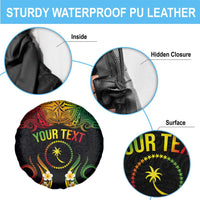 Personalised Chuuk Independence Day Spare Tire Cover Polynesian Tattoo and Plumeria Reggae Color LT03 - Polynesian Pride