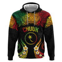 Personalised Chuuk Independence Day Zip Hoodie Polynesian Tattoo and Plumeria Reggae Color LT03 Pullover Hoodie Reggae - Polynesian Pride