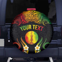 Personalised New Caledonia Independence Day Spare Tire Cover Polynesian Tattoo and Plumeria Reggae Color LT03 - Polynesian Pride
