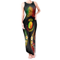 Personalised New Caledonia Independence Day Tank Maxi Dress Polynesian Tattoo and Plumeria Reggae Color LT03 Women Reggae - Polynesian Pride