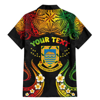 Personalised Tuvalu Independence Day Family Matching Mermaid Dress and Hawaiian Shirt Polynesian Tattoo and Plumeria Reggae Color LT03 - Polynesian Pride