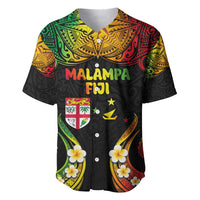 Personalised Malampa Fiji Day Baseball Jersey Polynesian Tattoo and Plumeria Reggae Color LT03 Reggae - Polynesian Pride