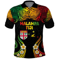 Personalised Malampa Fiji Day Polo Shirt Polynesian Tattoo and Plumeria Reggae Color LT03 Reggae - Polynesian Pride