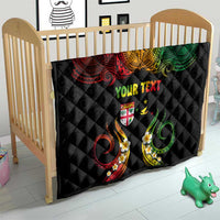 Personalised Malampa Fiji Day Quilt Polynesian Tattoo and Plumeria Reggae Color LT03 - Polynesian Pride