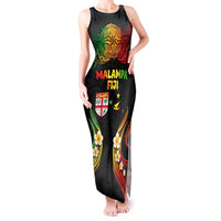 Personalised Malampa Fiji Day Tank Maxi Dress Polynesian Tattoo and Plumeria Reggae Color LT03 Women Reggae - Polynesian Pride