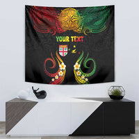 Personalised Malampa Fiji Day Tapestry Polynesian Tattoo and Plumeria Reggae Color LT03 - Polynesian Pride