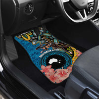 Fiji and Australia Kangaroos Car Mats Indigenous Aboriginal and Fijian Masi Tribal Tattoo LT03 - Polynesian Pride