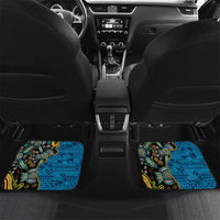 Fiji and Australia Kangaroos Car Mats Indigenous Aboriginal and Fijian Masi Tribal Tattoo LT03 Set 2pcs - Back Blue - Polynesian Pride