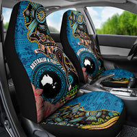 Fiji and Australia Kangaroos Car Seat Cover Indigenous Aboriginal and Fijian Masi Tribal Tattoo LT03 - Polynesian Pride