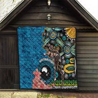 Fiji and Australia Kangaroos Quilt Indigenous Aboriginal and Fijian Masi Tribal Tattoo LT03 - Polynesian Pride