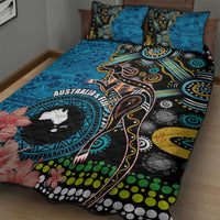 Fiji and Australia Kangaroos Quilt Bed Set Indigenous Aboriginal and Fijian Masi Tribal Tattoo LT03 - Polynesian Pride