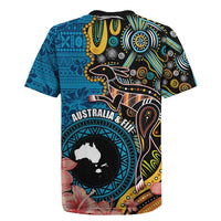 Fiji and Australia Kangaroos Rugby Jersey Indigenous Aboriginal and Fijian Masi Tribal Tattoo LT03 - Polynesian Pride