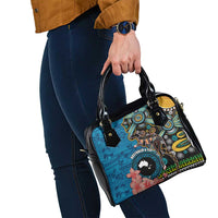 Fiji and Australia Kangaroos Shoulder Handbag Indigenous Aboriginal and Fijian Masi Tribal Tattoo LT03 - Polynesian Pride