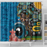 Fiji and Australia Kangaroos Shower Curtain Indigenous Aboriginal and Fijian Masi Tribal Tattoo LT03 - Polynesian Pride