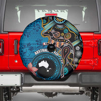 Fiji and Australia Kangaroos Spare Tire Cover Indigenous Aboriginal and Fijian Masi Tribal Tattoo LT03 - Polynesian Pride