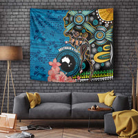 Fiji and Australia Kangaroos Tapestry Indigenous Aboriginal and Fijian Masi Tribal Tattoo LT03 - Polynesian Pride