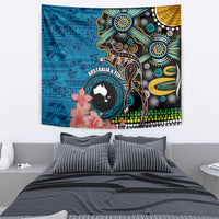Fiji and Australia Kangaroos Tapestry Indigenous Aboriginal and Fijian Masi Tribal Tattoo LT03 - Polynesian Pride