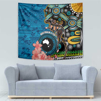 Fiji and Australia Kangaroos Tapestry Indigenous Aboriginal and Fijian Masi Tribal Tattoo LT03 - Polynesian Pride