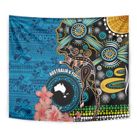 Fiji and Australia Kangaroos Tapestry Indigenous Aboriginal and Fijian Masi Tribal Tattoo LT03 - Polynesian Pride