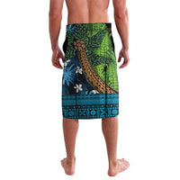 Fiji and New Zealand Tui Bird Lavalava Koru Fern Leafs and Palm Tree With Plumeria LT03 - Polynesian Pride