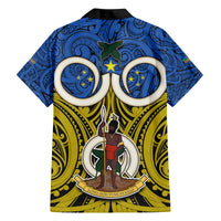 Vanuatu Tafea Province Family Matching Off Shoulder Maxi Dress and Hawaiian Shirt Pig Tusk Mix Maori Pattern and Namele Leaf LT03 - Polynesian Pride