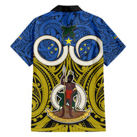 Vanuatu Tafea Province Kid Hawaiian Shirt Pig Tusk Mix Maori Pattern and Namele Leaf LT03 - Polynesian Pride