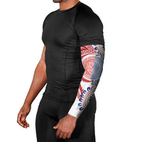 Tongan and Australian Culture Together Arm Sleeves Ngatu Art Tribal Aboriginal Tattoo Pattern LT03 - Polynesian Pride