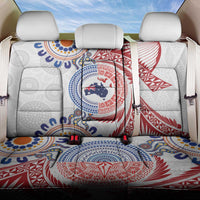 Tongan and Australian Culture Together Back Car Seat Cover Ngatu Art Tribal Aboriginal Tattoo Pattern LT03 One Size White - Polynesian Pride