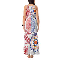 Tongan and Australian Culture Together Tank Maxi Dress Ngatu Art Tribal Aboriginal Tattoo Pattern LT03 - Polynesian Pride