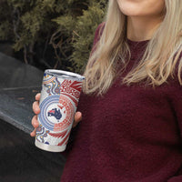 Tongan and Australian Culture Together Tumbler Cup Ngatu Art Tribal Aboriginal Tattoo Pattern LT03 - Polynesian Pride