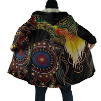 Papua New Guinea and Australia Together Cloak Bird of Paradise and Kangaroo Melanesian Aboriginal Motifs LT03 - Polynesian Pride