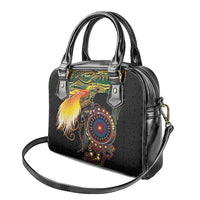 Papua New Guinea and Australia Together Shoulder Handbag Bird of Paradise and Kangaroo Melanesian Aboriginal Motifs LT03 - Polynesian Pride