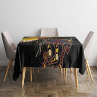 Papua New Guinea and Australia Together Tablecloth Bird of Paradise and Kangaroo Melanesian Aboriginal Motifs LT03 - Polynesian Pride
