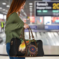 Papua New Guinea and Australia Together Travel Bag Bird of Paradise and Kangaroo Melanesian Aboriginal Motifs LT03 - Polynesian Pride