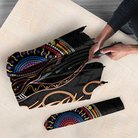 Papua New Guinea and Australia Together Umbrella Bird of Paradise and Kangaroo Melanesian Aboriginal Motifs LT03 - Polynesian Pride
