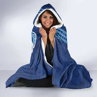 Hawaiian Mele Kalikimaka Hooded Blanket Funny Santa on Whale Island with Kakau Tattoos LT03 - Polynesian Pride