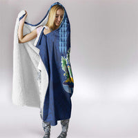 Hawaiian Mele Kalikimaka Hooded Blanket Funny Santa on Whale Island with Kakau Tattoos LT03 - Polynesian Pride