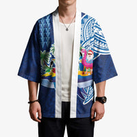 Hawaiian Mele Kalikimaka Kimono Funny Santa on Whale Island with Kakau Tattoos LT03 - Polynesian Pride