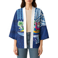 Hawaiian Mele Kalikimaka Kimono Funny Santa on Whale Island with Kakau Tattoos LT03 - Polynesian Pride