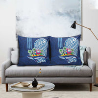 Hawaiian Mele Kalikimaka Pillow Cover Funny Santa on Whale Island with Kakau Tattoos LT03 - Polynesian Pride