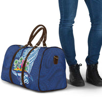 Hawaiian Mele Kalikimaka Travel Bag Funny Santa on Whale Island with Kakau Tattoos LT03 - Polynesian Pride