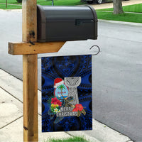 Guam Christmas Garden Flag Santa Gift Latte Stone and Sea Turle Mix Hibiscus Chamorro Blue Style LT03 - Polynesian Pride