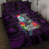Guam Christmas Quilt Bed Set Santa Gift Latte Stone and Sea Turle Mix Hibiscus Chamorro Pink Style LT03