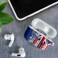 Hawaiian Manta Ray and Turtle Tribal Tattoo AirPods Case With Hawaii Flag and Flowers LT03 - Polynesian Pride