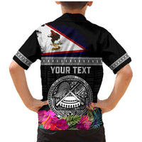 Personalized American Samoa Flag Day Family Matching Mermaid Dress and Hawaiian Shirt Tanoa and Fue mix Hibiscus Flower Polynesian Pattern LT03 - Polynesian Pride
