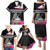 Personalized American Samoa Flag Day Family Matching Puletasi and Hawaiian Shirt Tanoa and Fue mix Hibiscus Flower Polynesian Pattern LT03 - Polynesian Pride