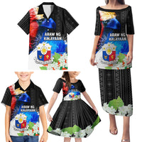 Philippines Independence Day Family Matching Puletasi and Hawaiian Shirt Philippines Eagle and Sampaguita Jasmine Yakan Tribal LT03 - Polynesian Pride