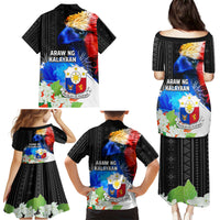 Philippines Independence Day Family Matching Puletasi and Hawaiian Shirt Philippines Eagle and Sampaguita Jasmine Yakan Tribal LT03 - Polynesian Pride